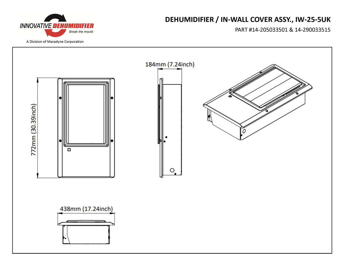 IW25-5 SMART - In Wall Dehumidifier